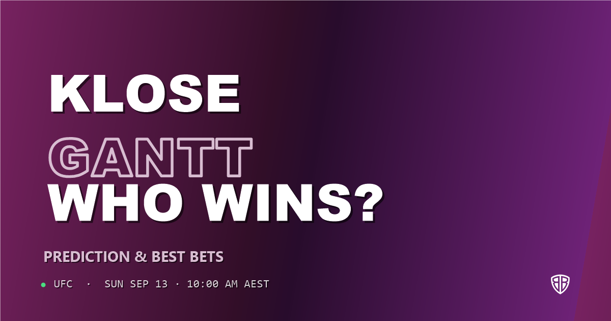 UFC betting: Drakkar Klose vs Tommy Gantt Prediction & Picks: Stat-Based Insights