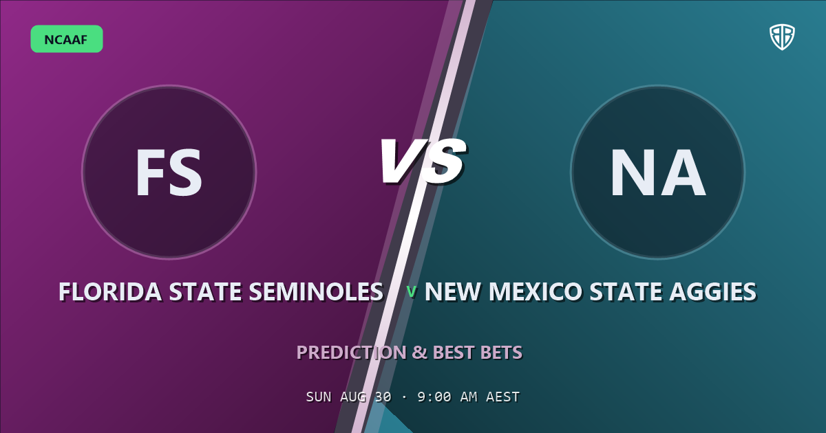 NCAAF news: Florida State Seminoles vs New Mexico State Aggies Prediction & Picks: Don