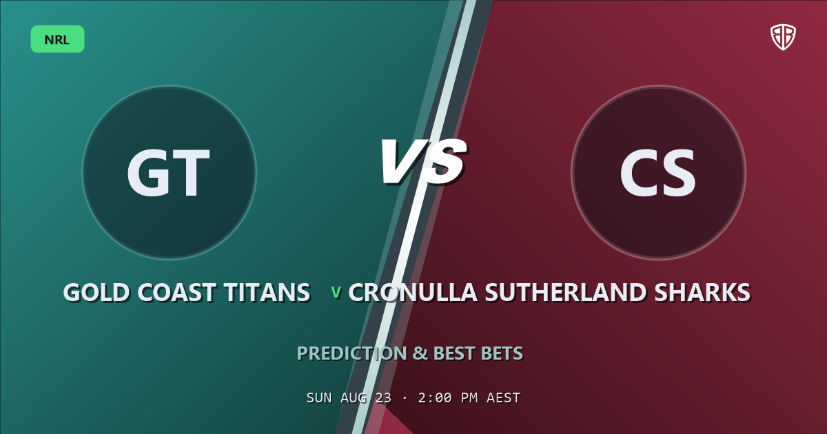 NRL news: Gold Coast Titans vs Cronulla Sutherland Sharks Prediction & Picks (Oregon Kaufusi Key Factor): Our Expert Analysis