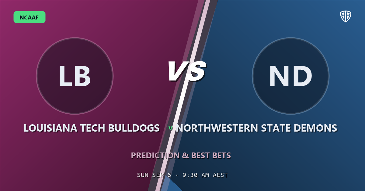 NCAAF news: Louisiana Tech Bulldogs vs Northwestern State Demons Prediction & Picks: Odds Analysis & Top Props