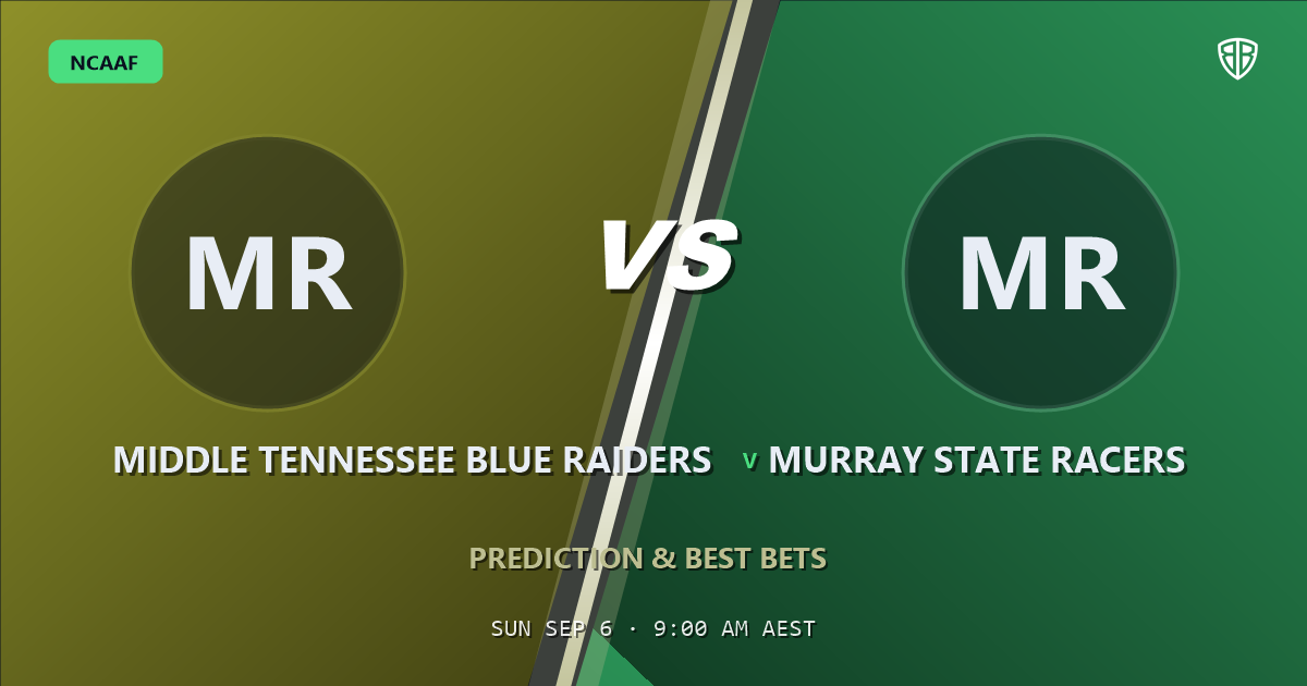 NCAAF news: Middle Tennessee Blue Raiders vs Murray State Racers Prediction & Picks: Smart Betting Angles