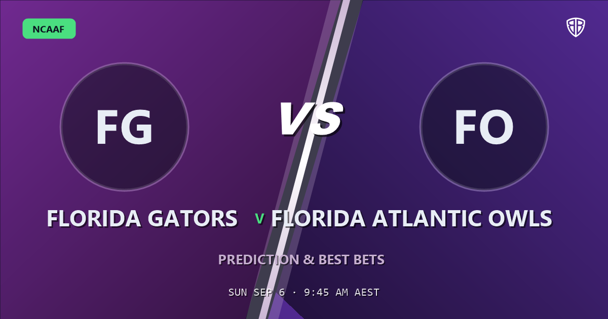 NCAAF news: Florida Gators vs Florida Atlantic Owls Prediction & Picks: Analytics Breakdown