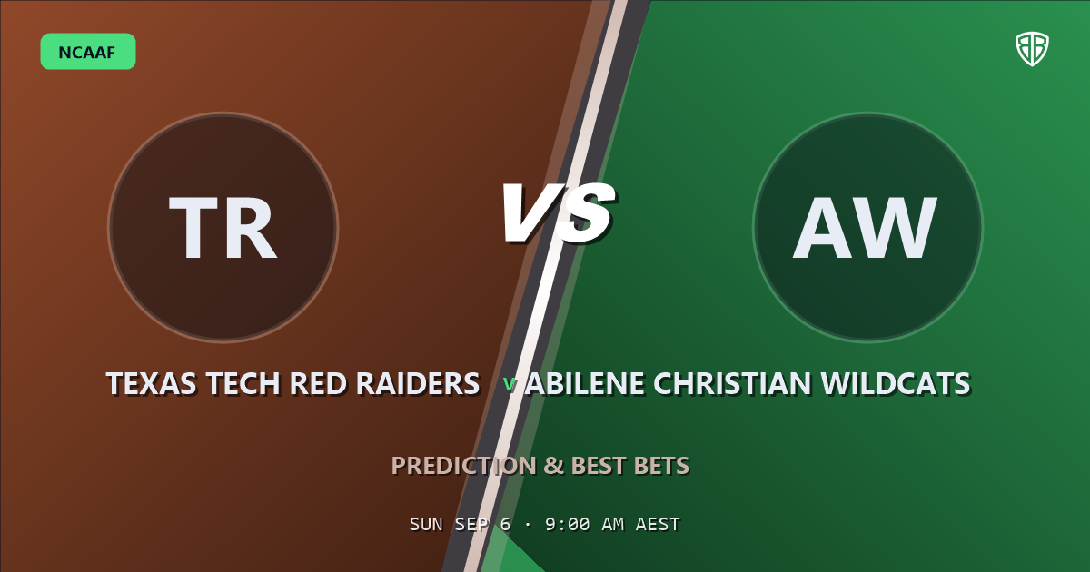 NCAAF news: Texas Tech Red Raiders vs Abilene Christian Wildcats Prediction & Picks: Winning Game Angles