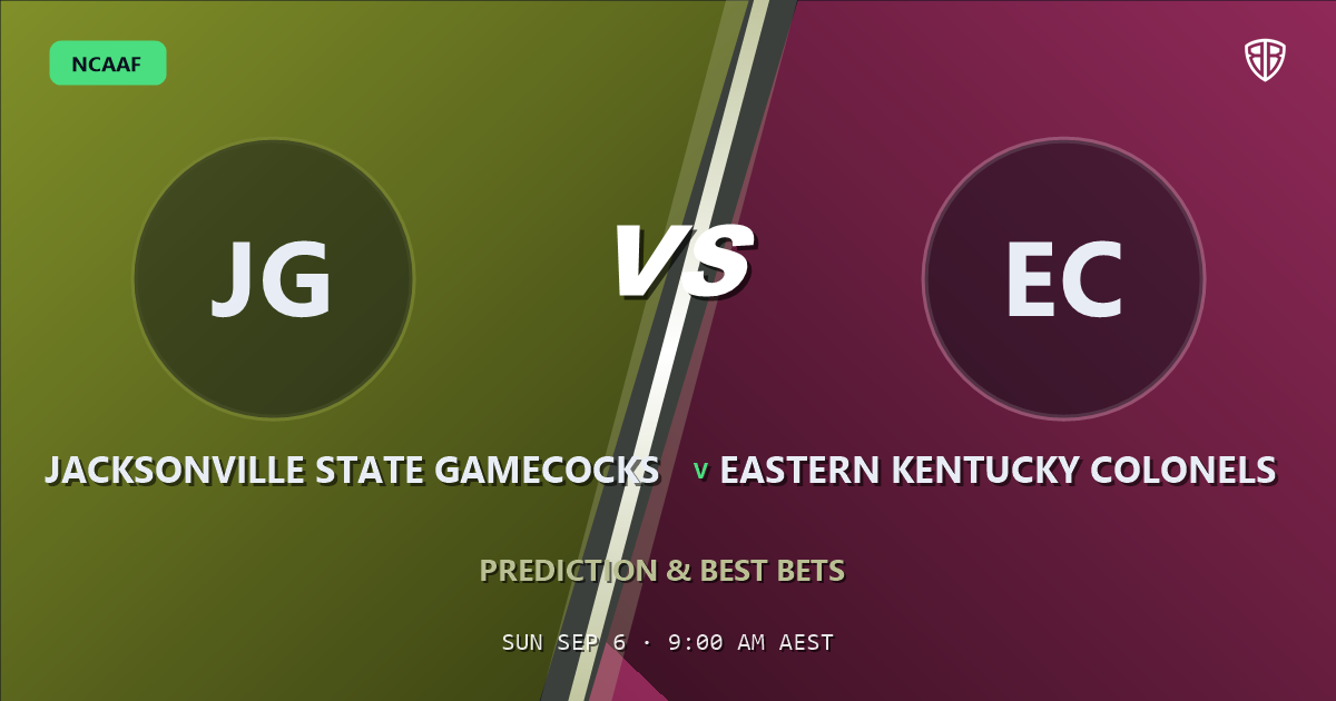 NCAAF news: Jacksonville State Gamecocks vs Eastern Kentucky Colonels Prediction & Picks: Smart Betting Angles