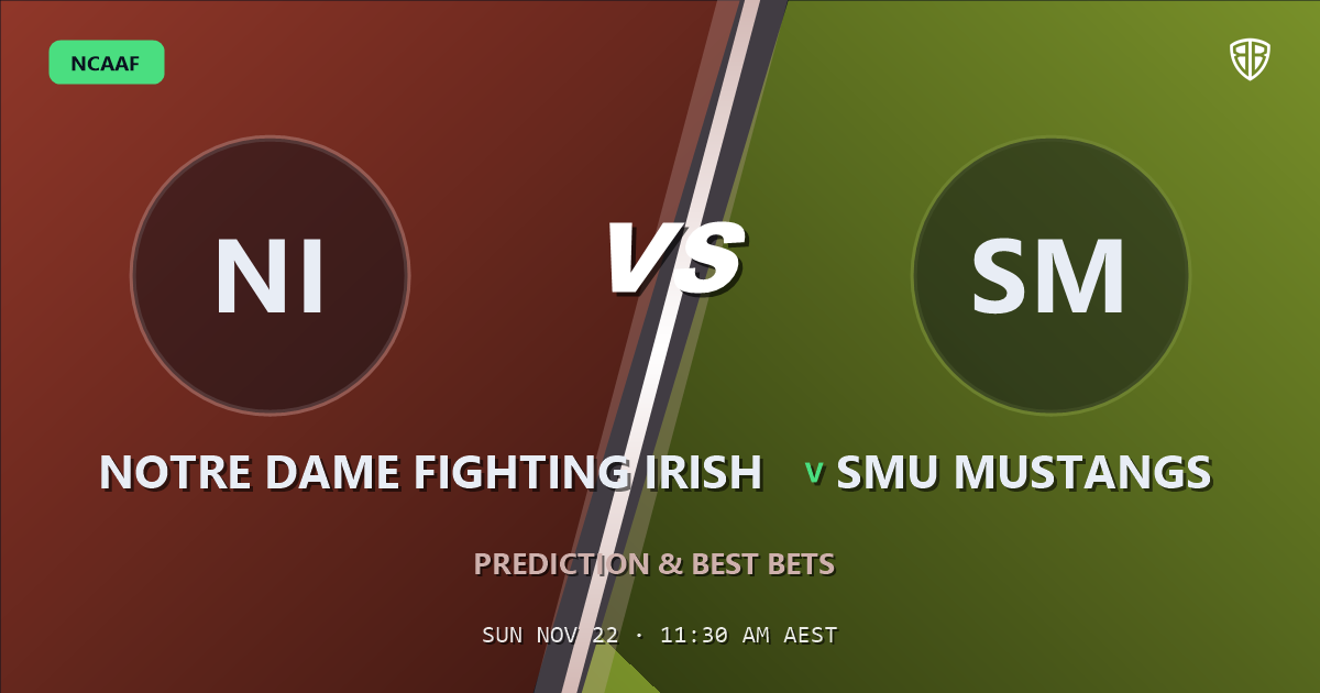 NCAAF news: Notre Dame Fighting Irish vs SMU Mustangs Prediction & Picks: Full Match Breakdown & Bets