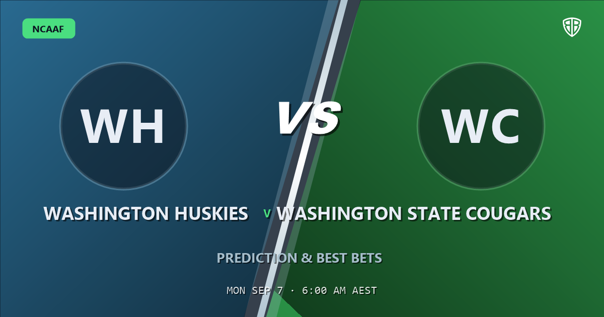 NCAAF news: Washington Huskies vs Washington State Cougars Prediction & Picks: Stat-Based Insights