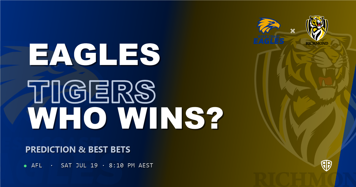 AFL news: West Coast Eagles vs Richmond Tigers Prediction & Picks : Odds Analysis & Top Props