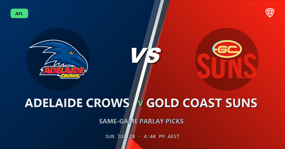 AFL news: Adelaide Crows vs Gold Coast Suns Prediction & Same Game Multi picks Top SGM: Don