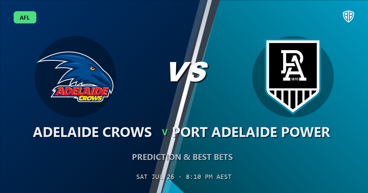 AFL news: Adelaide Crows vs Port Adelaide Power Prediction & Picks (Connor Rozee Key Factor): Stat-Based Insights