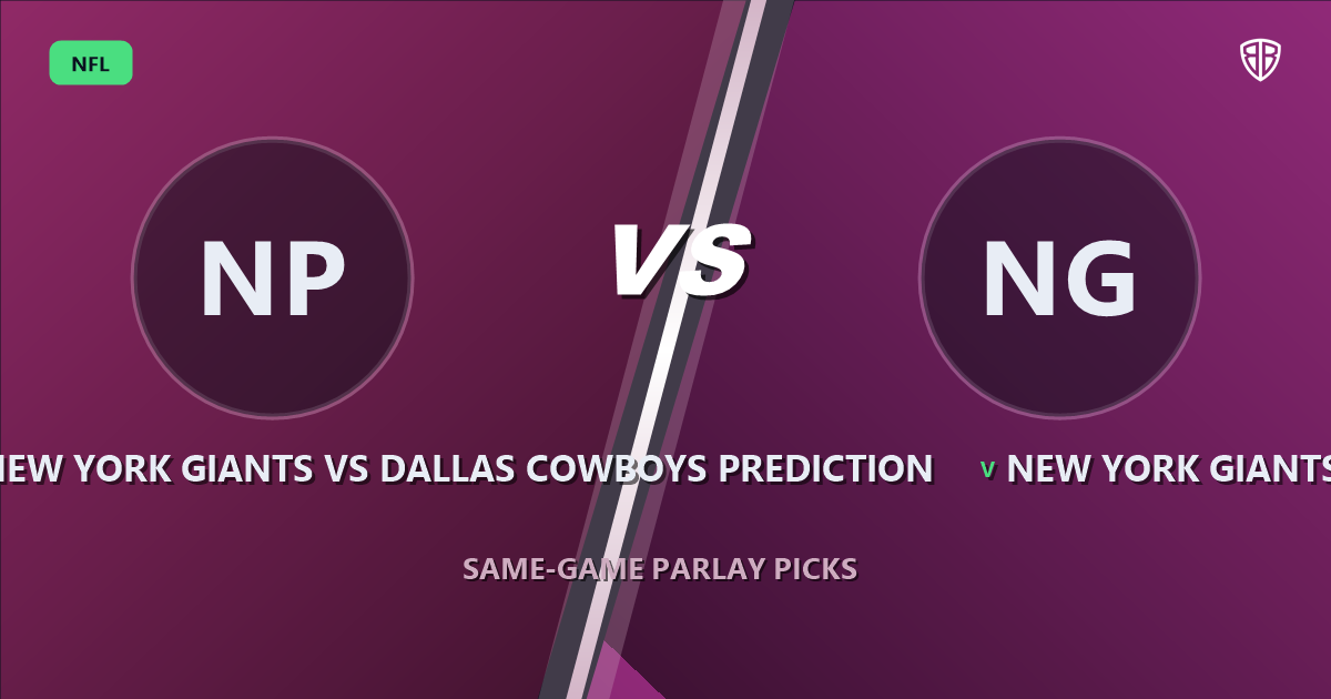 New York Giants vs Dallas Cowboys Prediction & Same Game Parlay Picks: Data-Driven Targets