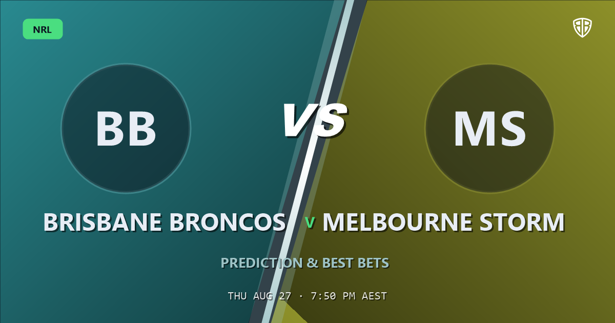 NRL news: Brisbane Broncos vs Melbourne Storm Prediction & Picks (Angus Hinchey Key Factor): Analytics Breakdown