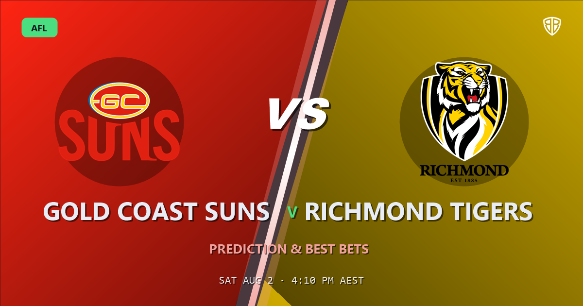 AFL news: Gold Coast Suns vs Richmond Tigers Prediction & Picks : Odds Analysis & Top Props